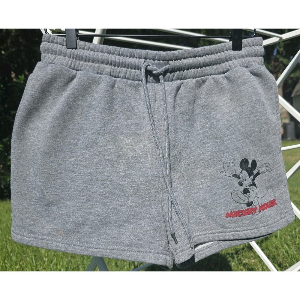 Disney Mickey Mouse Gray Fleece Lounge Shorts XL